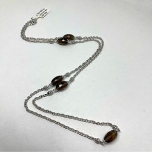 Gabriel & Co. Sterling silver and Smokey Topaz Necklace